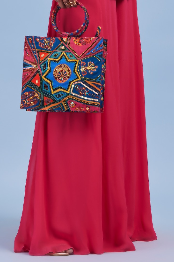 Fuchsia Georgette Wedding Sharara Set by DiyaRajvvir at Pernia's Pop Up Shop