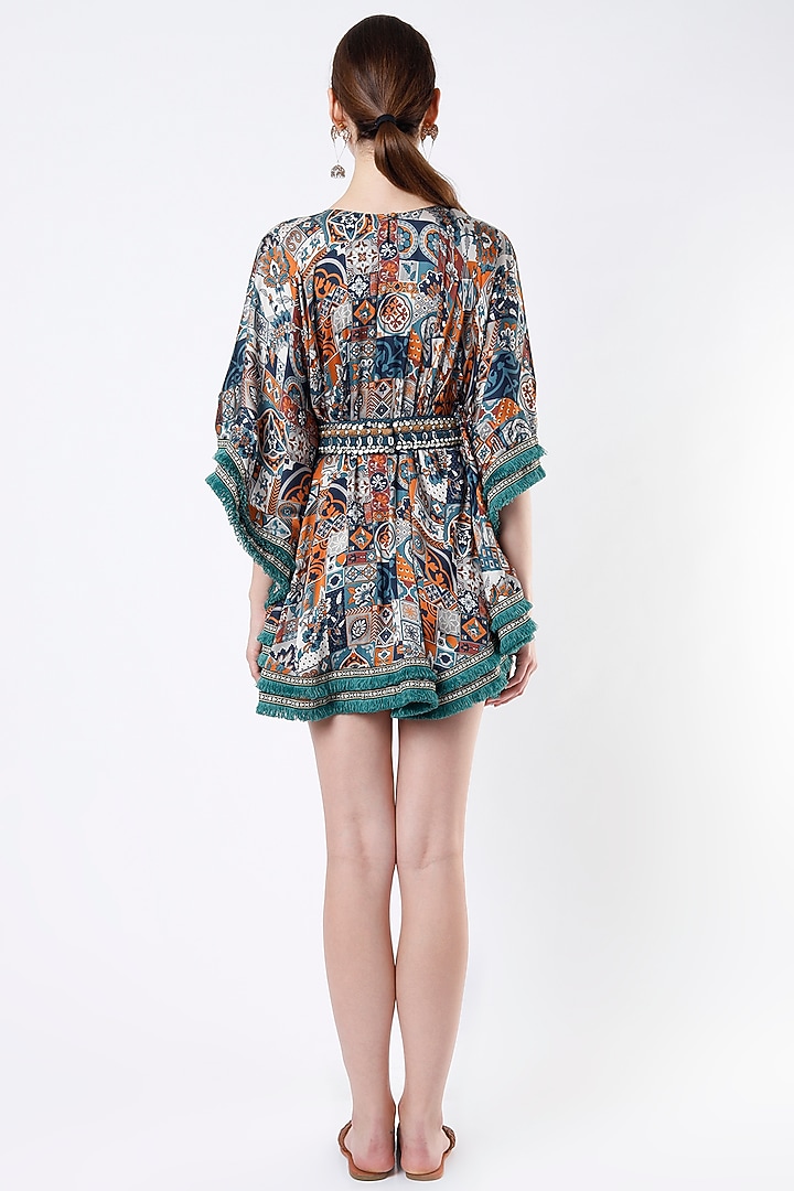 Multi-Colored Printed Mini Kaftan by DiyaRajvvir at Pernia's Pop Up Shop