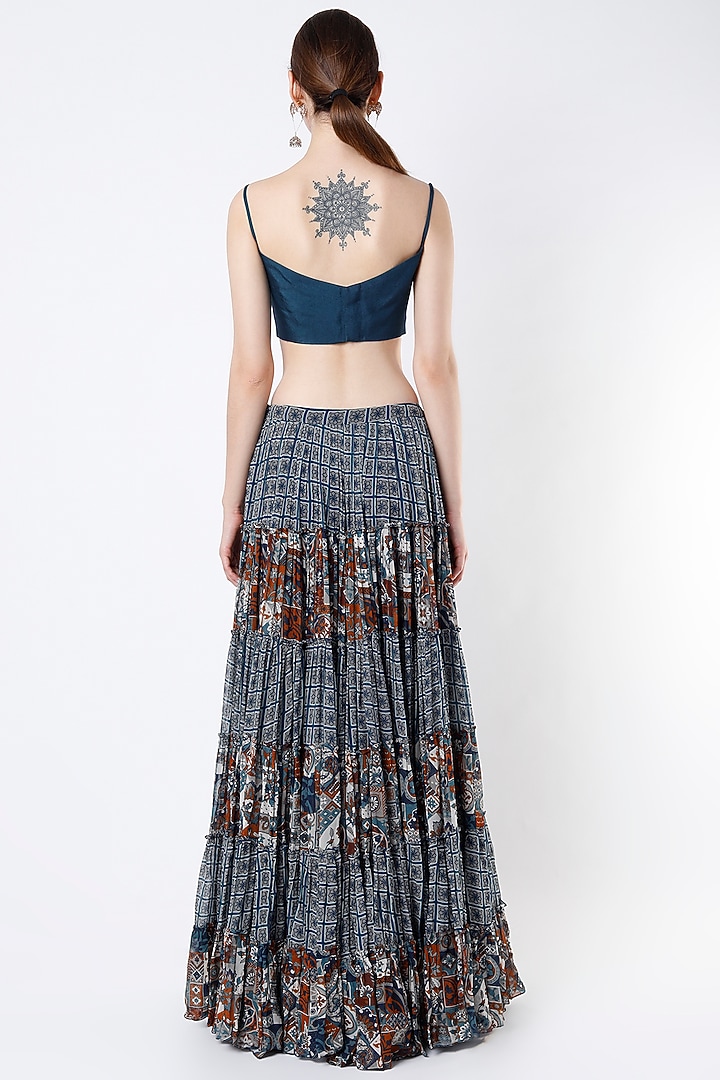 Multi-Colored Tiered Skirt Set by DiyaRajvvir at Pernia's Pop Up Shop