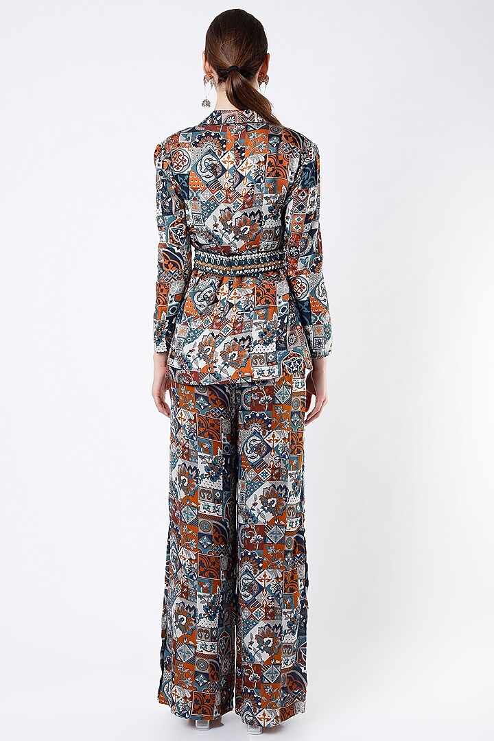 Multi-Colored Printed Pant Set by DiyaRajvvir at Pernia's Pop Up Shop