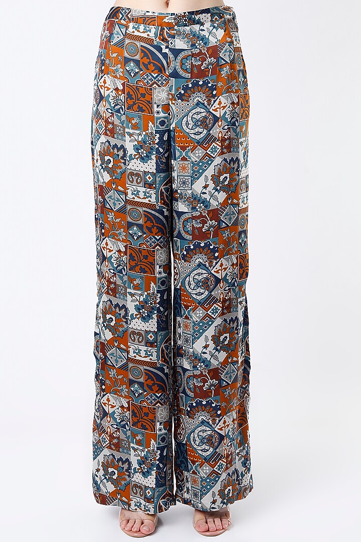Multi-Colored Printed Pant Set by DiyaRajvvir at Pernia's Pop Up Shop