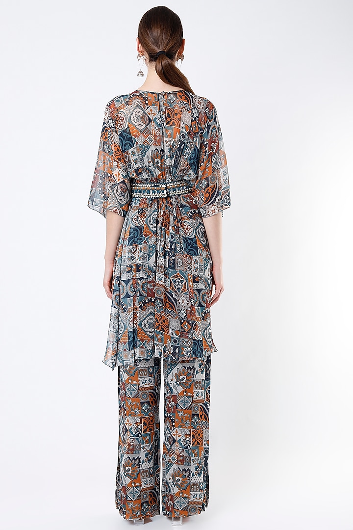 Multi-Colored Printed Kaftan Set by DiyaRajvvir at Pernia's Pop Up Shop