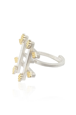 Gold Plated Silver Finish Handcrafted "Khunti" Ring by Dvibhumi