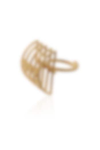 Gold Plated Handcrafted "Mini Meend" Ring by Dvibhumi