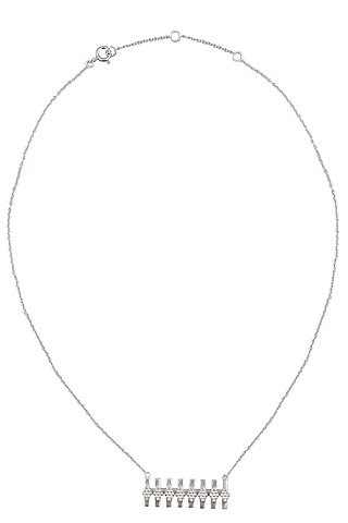 Silver Finish Handcrafted " Mini Meyttu" Spiral Bar Necklace by Dvibhumi