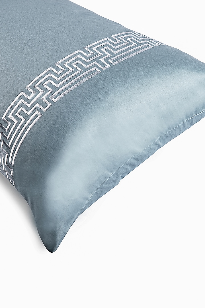 Powder Blue Cotton Bedsheet Set by Veda Homes at Pernia's Pop Up Shop