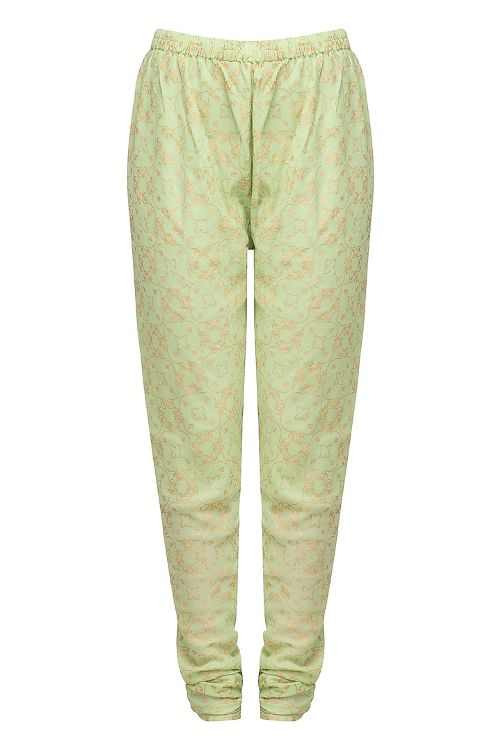 Green Embroidered Angrakha Kurta Set by Devnaagri at Pernia's Pop Up Shop