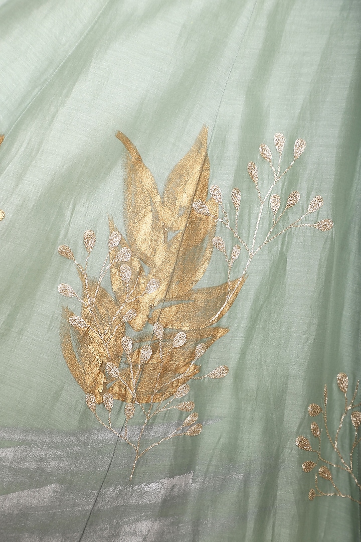 Sea green embroidered top with skirt available only at Pernia's Pop Up Shop.