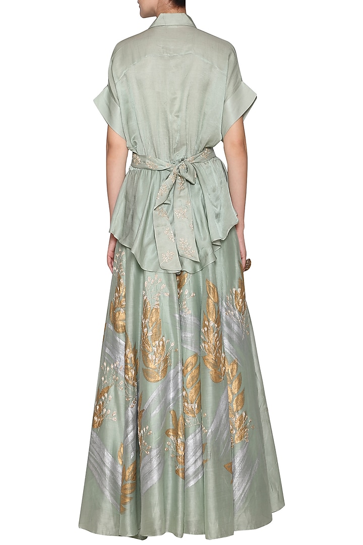 Sea Green Embroidered Top main image 0