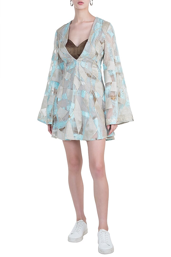 Powder blue shift dress available only at Pernia's Pop Up Shop.
