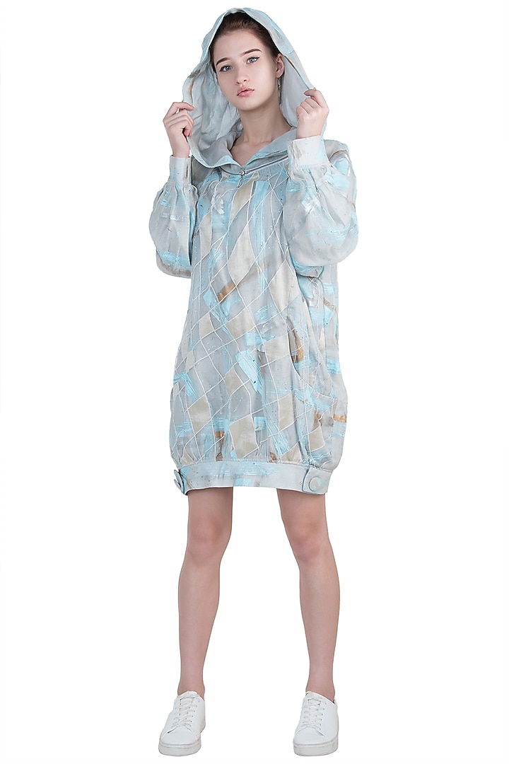 Powder blue sweatshirt dress available only at Pernia's Pop Up Shop.