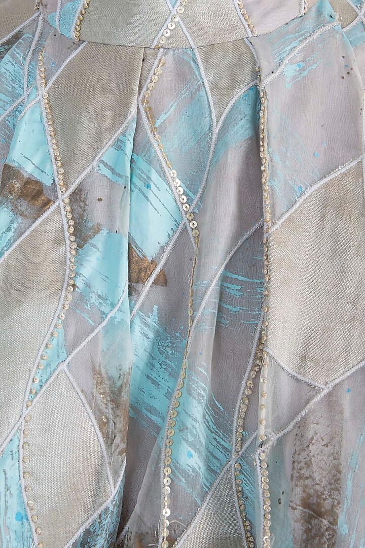 Powder blue pleated dress available only at Pernia's Pop Up Shop.