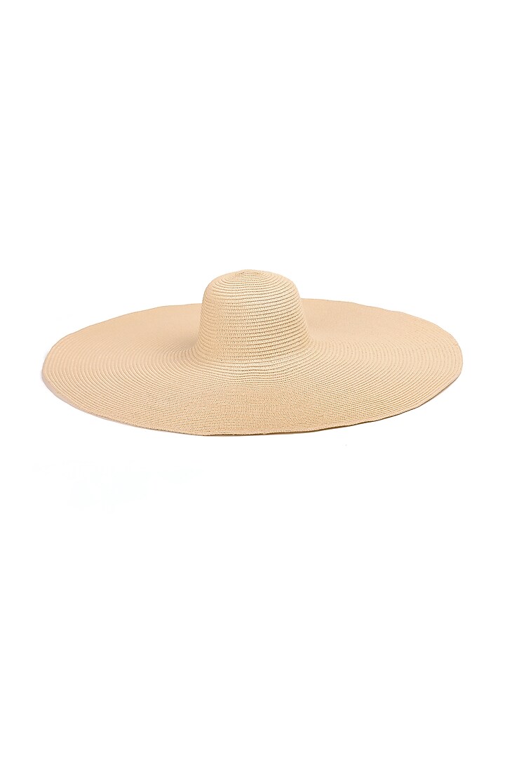 Beige Natural Grass Oversized Floppy Hat by House of Dawn at Pernia's Pop Up Shop