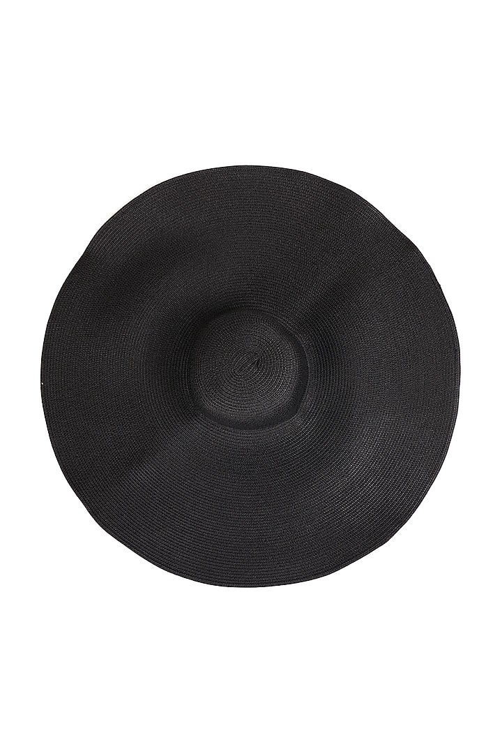 Black Natural Grass Oversized Floppy Hat by House of Dawn at Pernia's Pop Up Shop