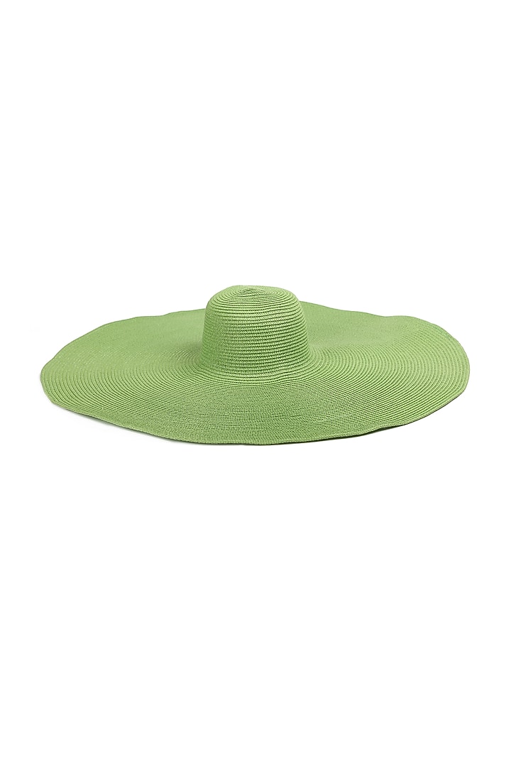 Green Natural Grass Oversized Floppy Hat by House of Dawn at Pernia's Pop Up Shop