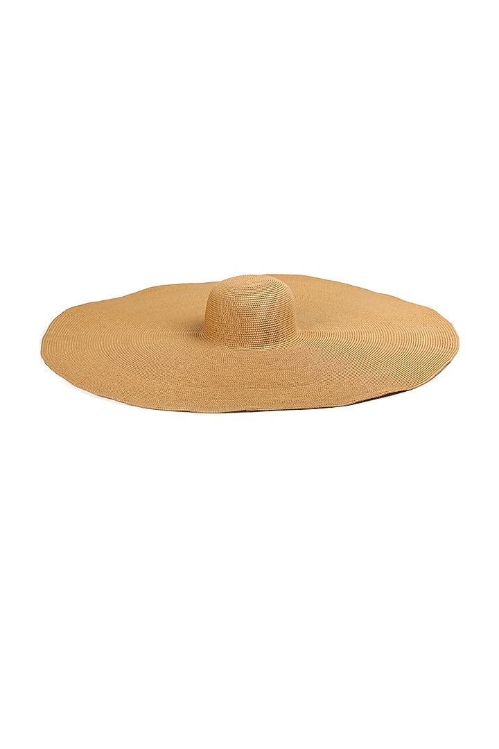 Beige Natural Grass Floppy Hat by House of Dawn at Pernia's Pop Up Shop