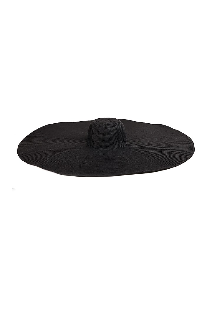 Black Natural Grass Floppy Hat by House of Dawn at Pernia's Pop Up Shop
