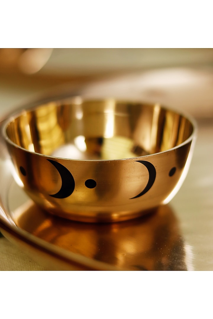 Golden Kansa Dinner Set (Set of 16) by VATA LIVING at Pernia's Pop Up Shop