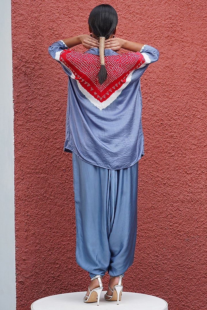 Grey Modal Silk Harem Pants by Dyelogue at Pernia's Pop Up Shop