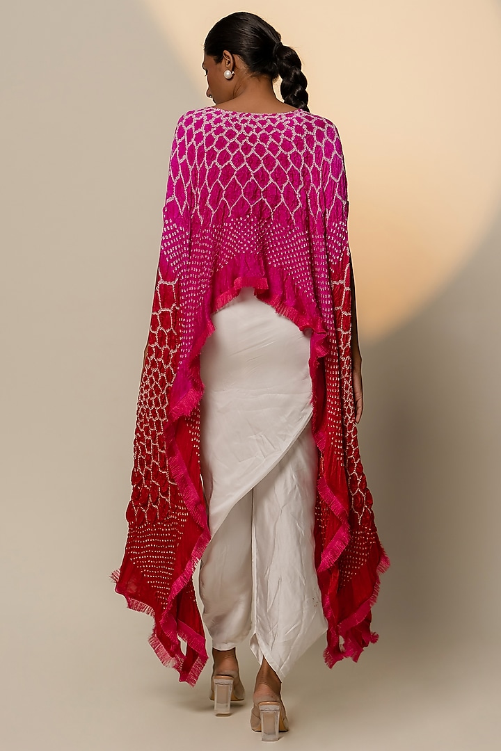 White Modal Silk Dhoti by Dyelogue at Pernia's Pop Up Shop