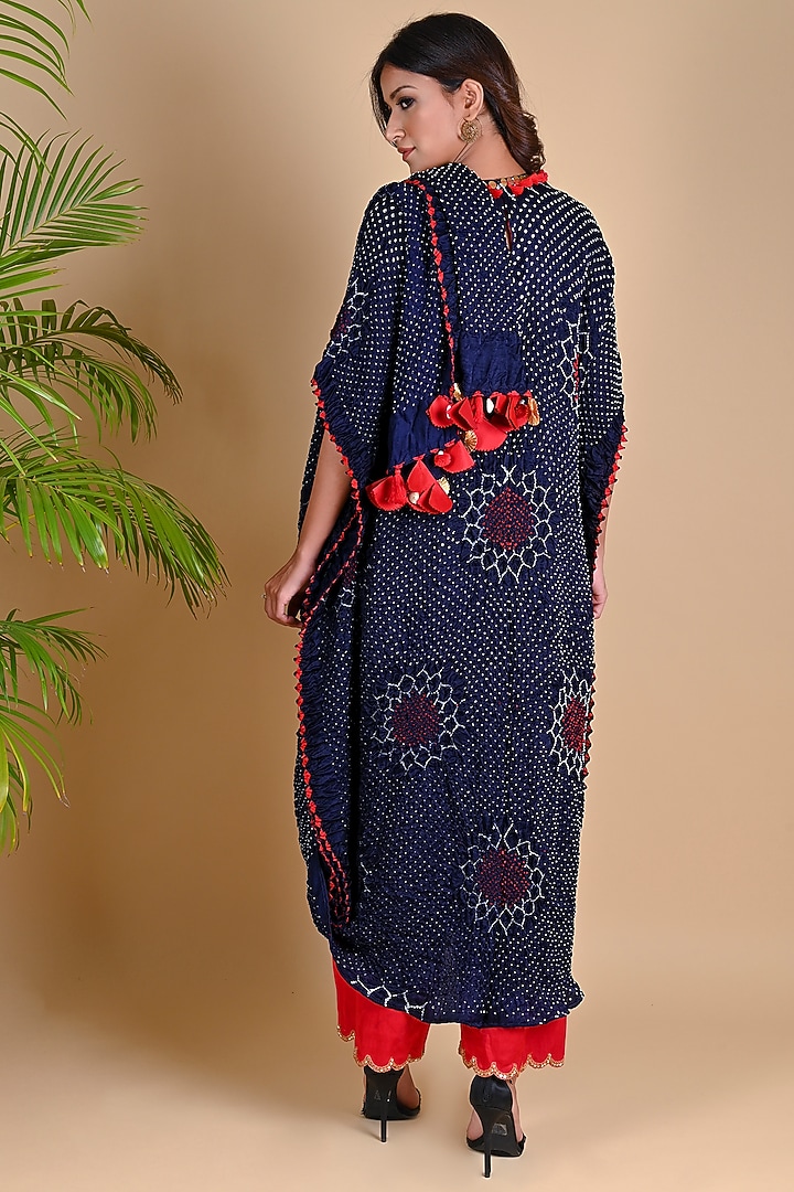 Midnight Blue Draped Tunic by Dyelogue at Pernia's Pop Up Shop