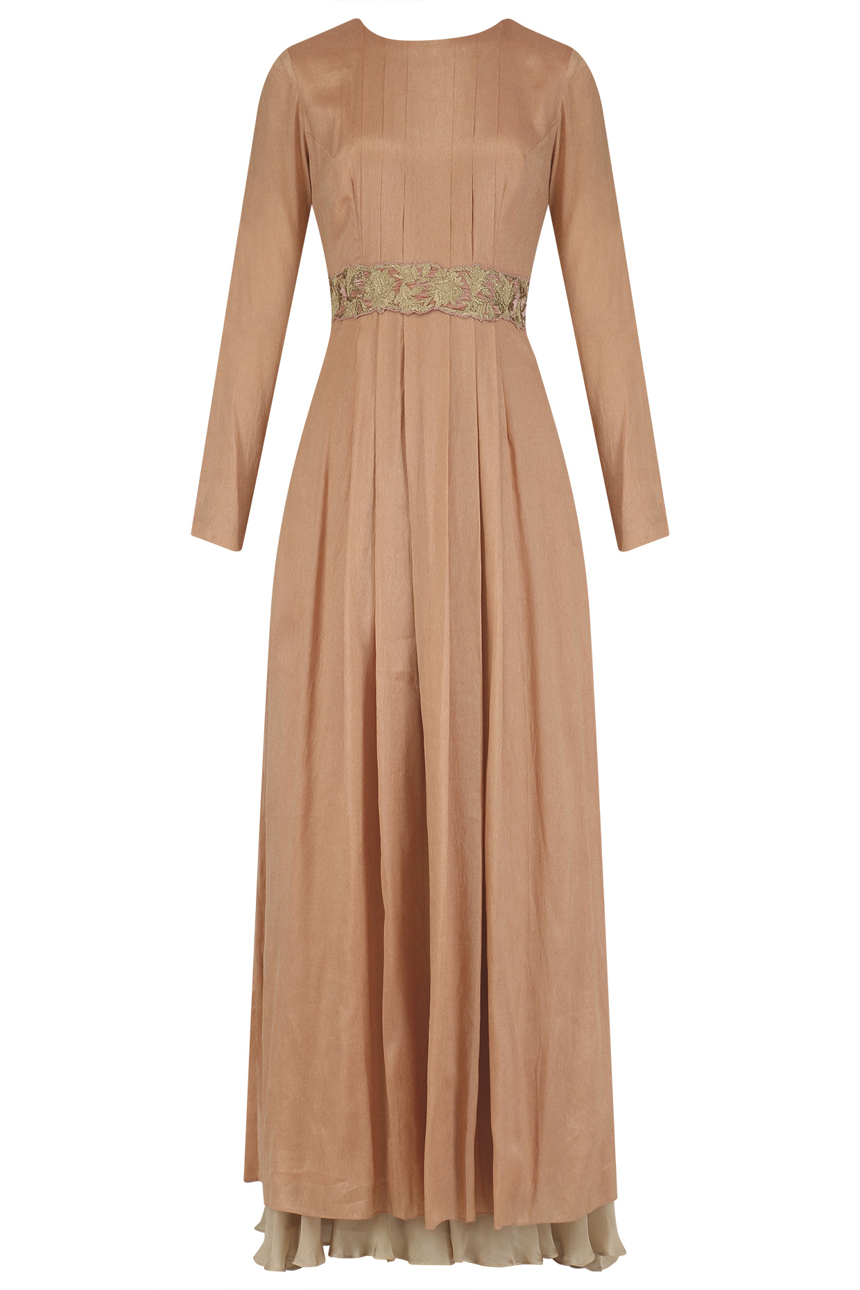 English rose pleated banarasi anarkali and sharara set available only at Pernia's Pop Up Shop.