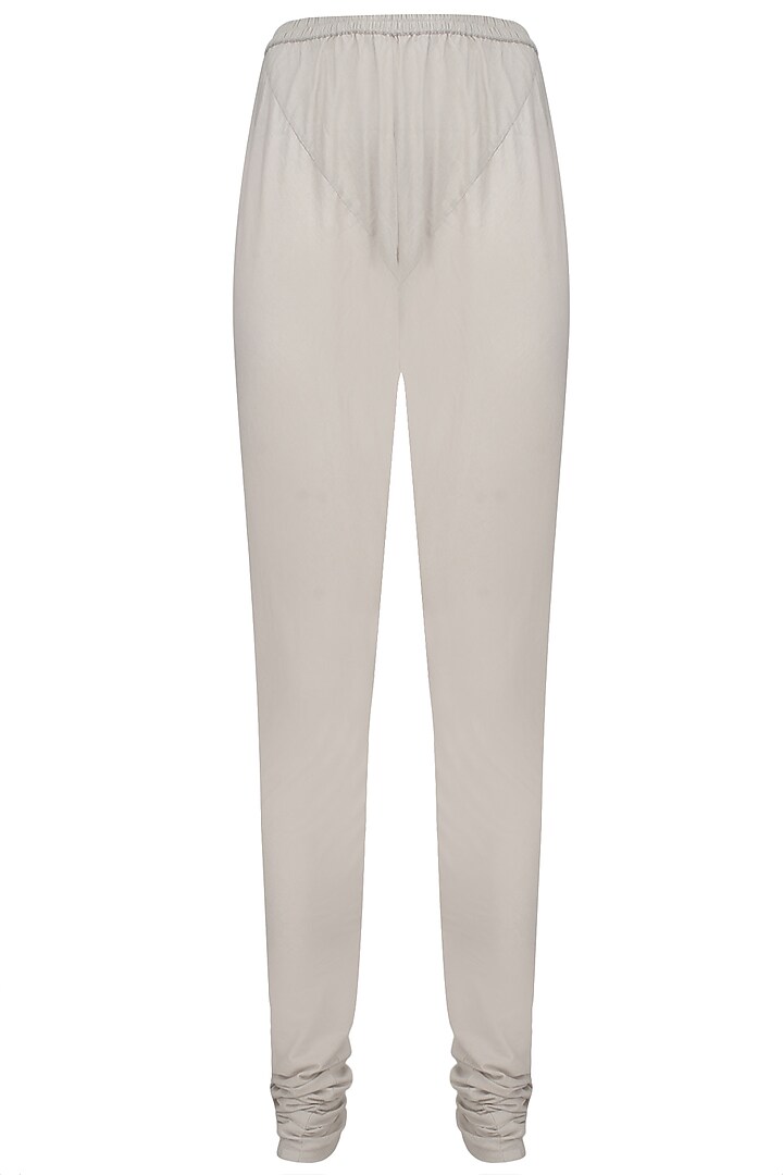 Steel grey diagonal pattern badla work kalidaar kurta with churidaar pants set available only at Pernia's Pop Up Shop.