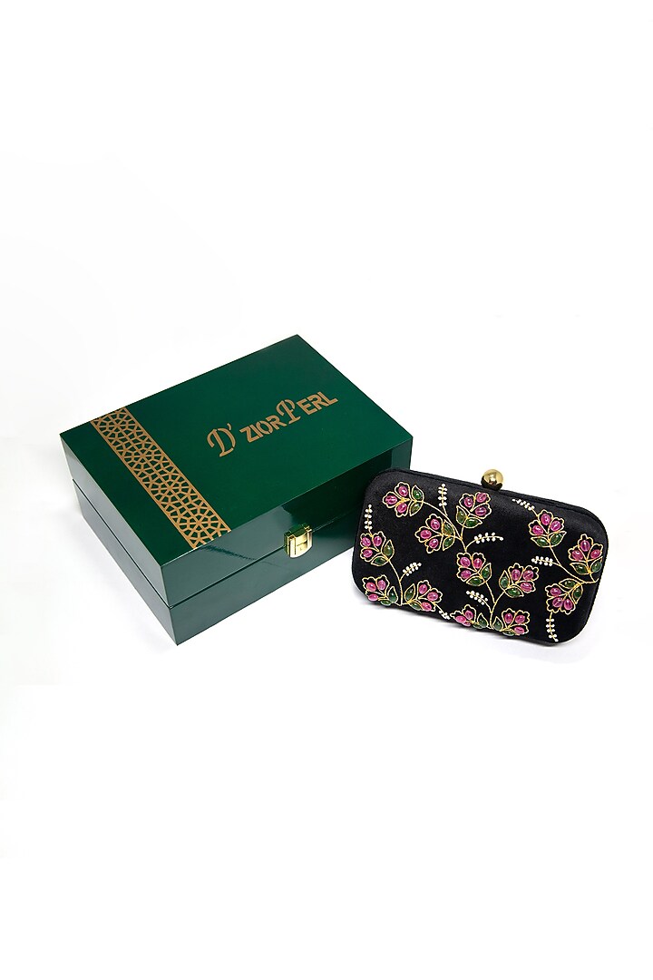 Black Velvet Clutch by DZIOR PERL at Pernia's Pop Up Shop