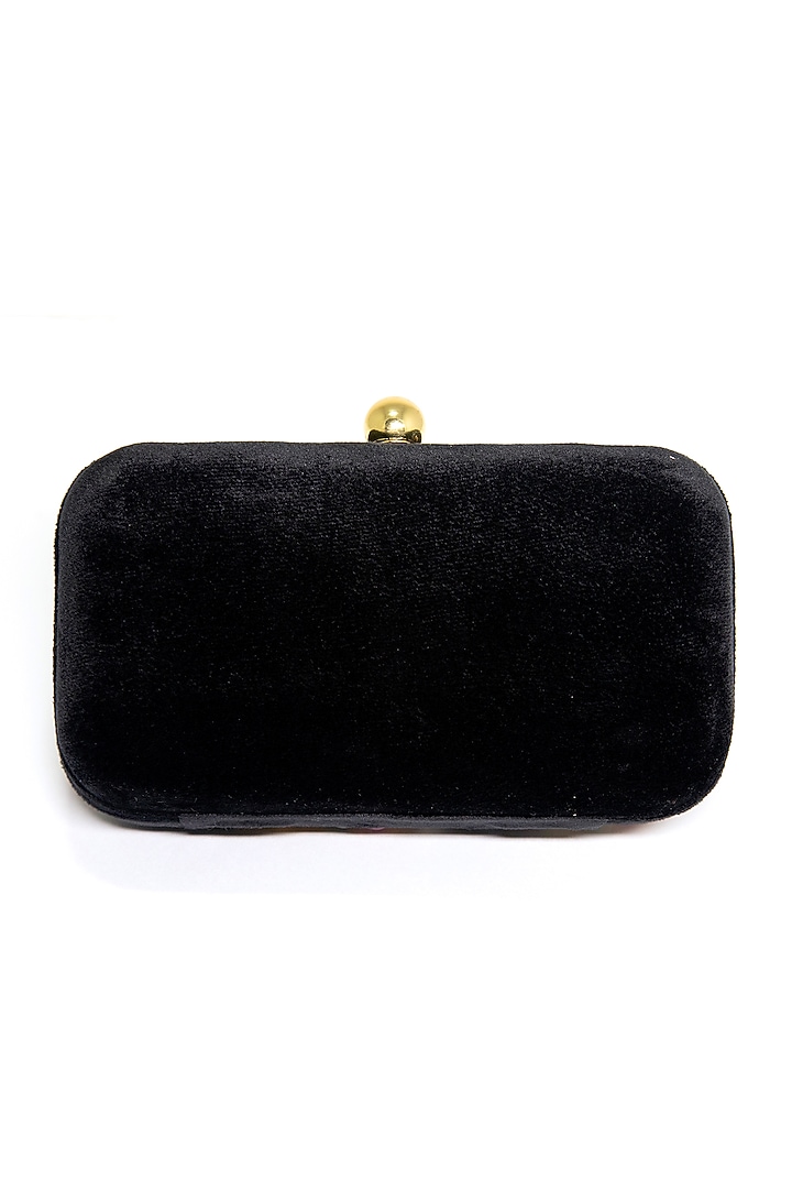 Black Velvet Tasseled Clutch by DZIOR PERL at Pernia's Pop Up Shop