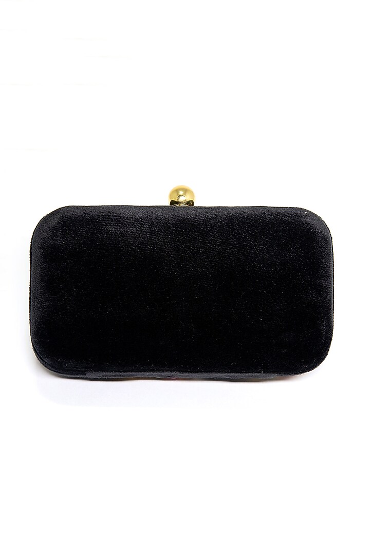Black Ruby & Pearl Embroidered Clutch by DZIOR PERL at Pernia's Pop Up Shop