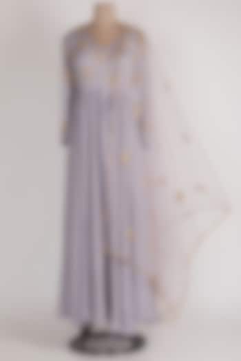 Lavender Wedding Anarkali With Dupatta by Ease at Pernia's Pop Up Shop