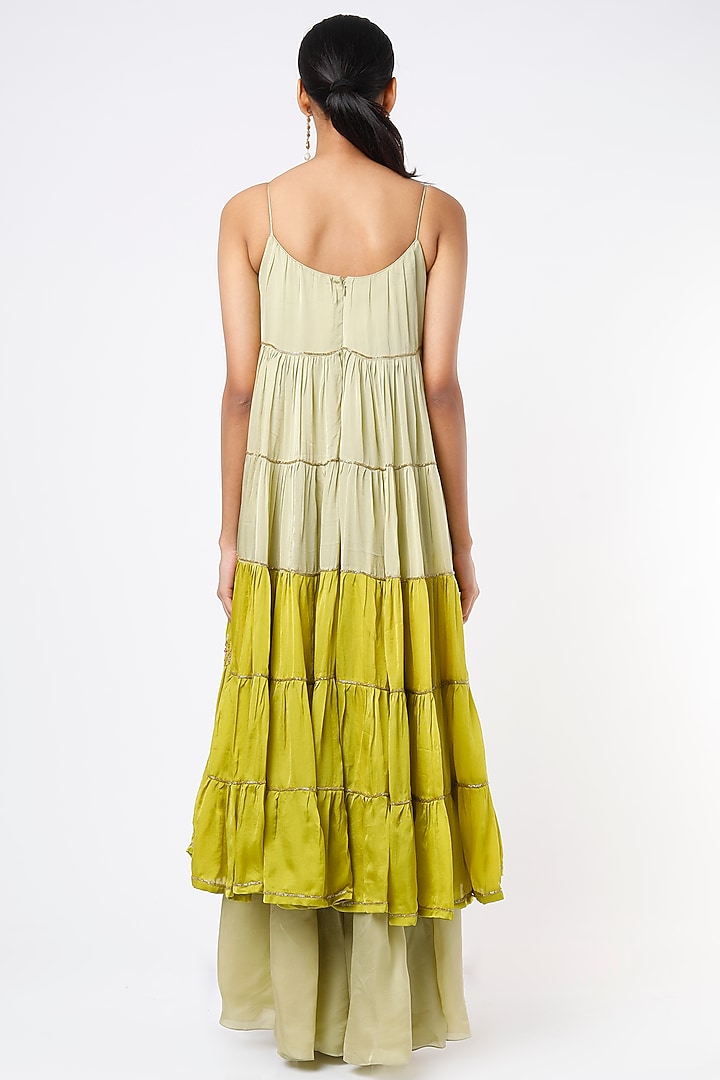 Pista Satin Organza Wedding Sharara Set by Ease at Pernia's Pop Up Shop