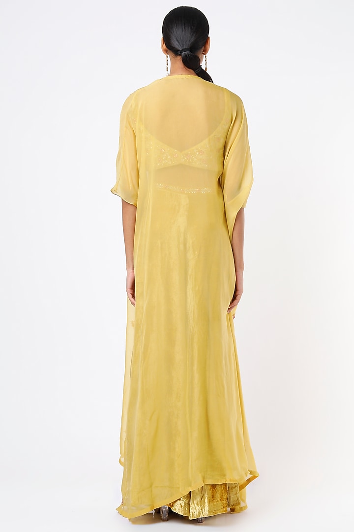 Gold Embroidered Jacket Set by Ease at Pernia's Pop Up Shop