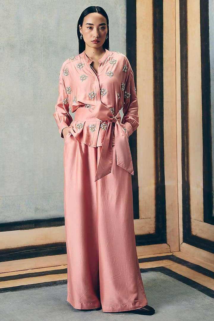 Mauve Modal Silk Co-Ord Set by Ease at Pernia's Pop Up Shop