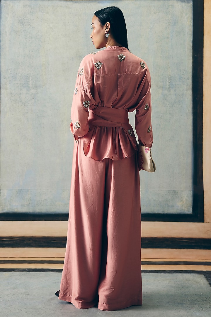 Mauve Modal Silk Co-Ord Set by Ease at Pernia's Pop Up Shop