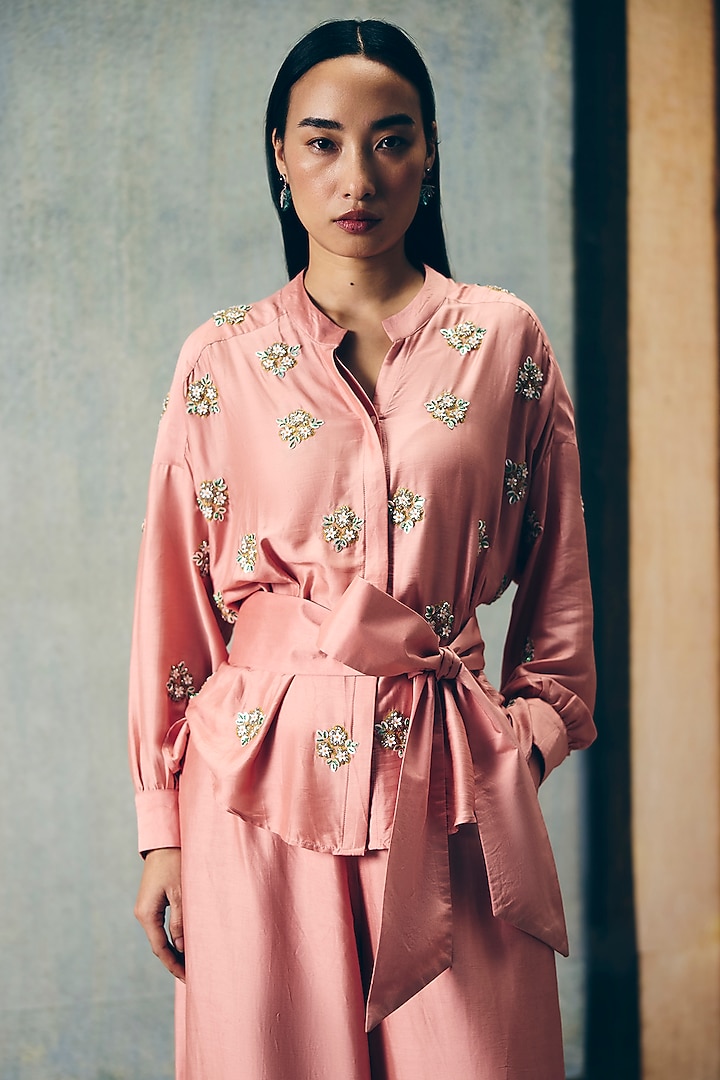 Mauve Modal Silk Co-Ord Set by Ease at Pernia's Pop Up Shop