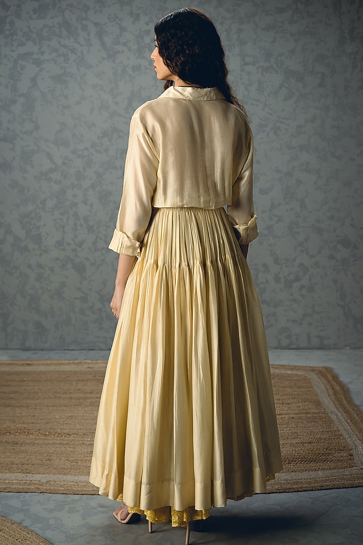 Ivory Silk Midi Summer Dress by Ease at Pernia's Pop Up Shop