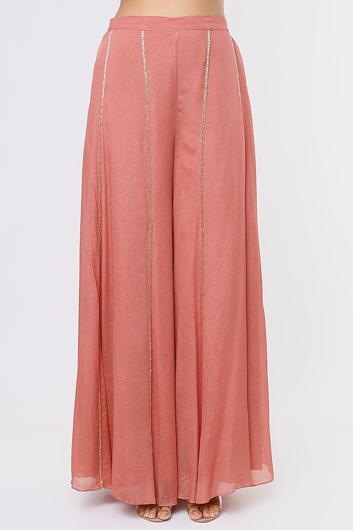 Dark Mauve Crepe Jacket Set by Ease at Pernia's Pop Up Shop