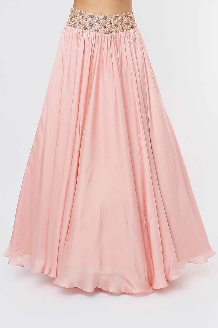 Baby Pink Embroidered Wedding Lehenga Set by Ease at Pernia's Pop Up Shop