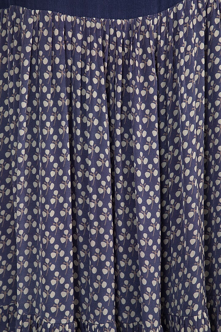 Blue Printed Tiered Summer Dress by Ease at Pernia's Pop Up Shop