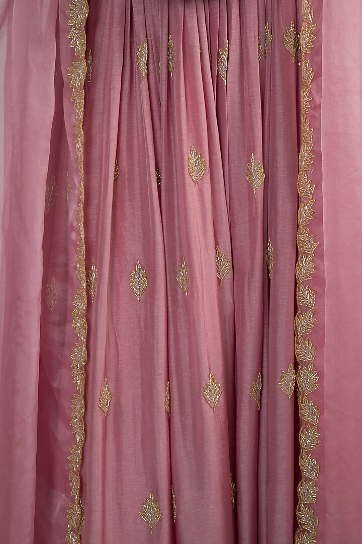 Light Purple Embroidered Wedding Anarkali With Dupatta by Ease at Pernia's Pop Up Shop