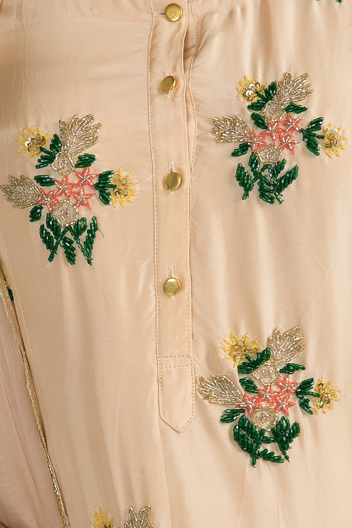 Light Mauve Embroidered Kurta Set by Ease at Pernia's Pop Up Shop