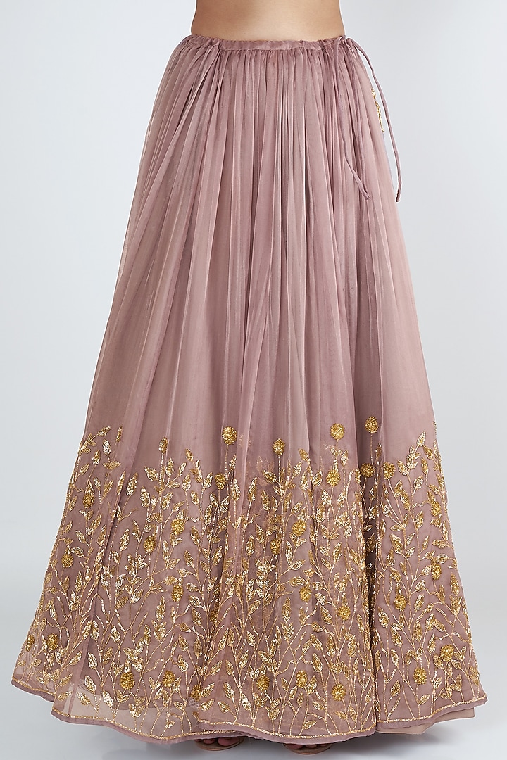 Lilac Embroidered Wedding Lehenga Set by Ease at Pernia's Pop Up Shop