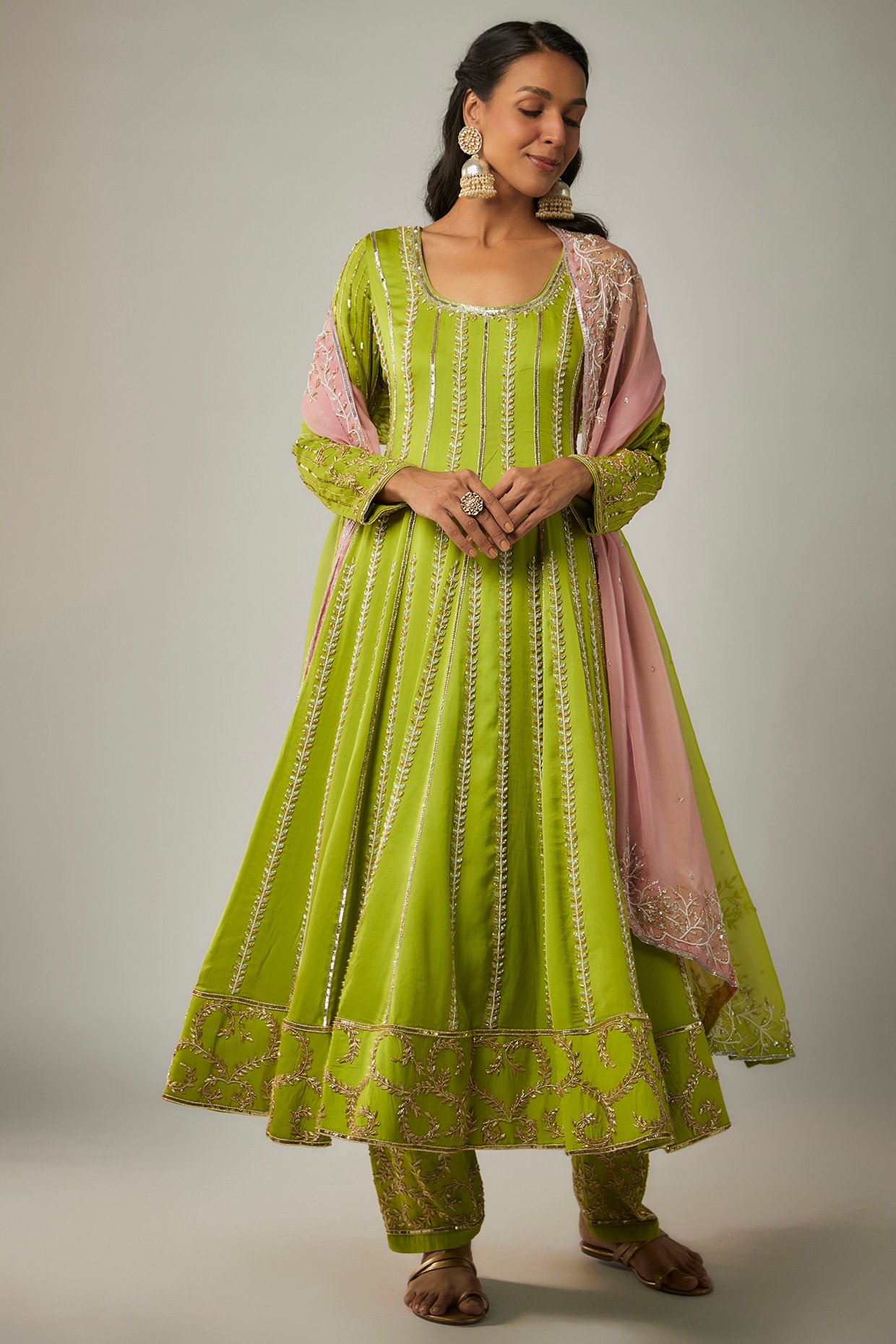 Parrot sales green anarkali