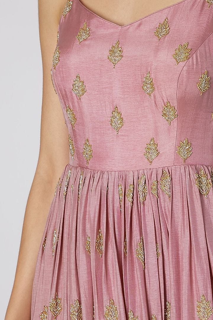 Lavender Embellished Wedding Anarkali With Dupatta by Ease at Pernia's Pop Up Shop