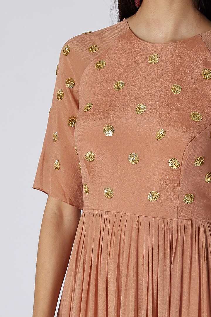 Mauve Pink Embellished Wedding Anarkali With Dupatta by Ease at Pernia's Pop Up Shop