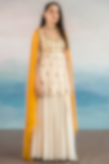 Off-White Sharara Set by Ease
