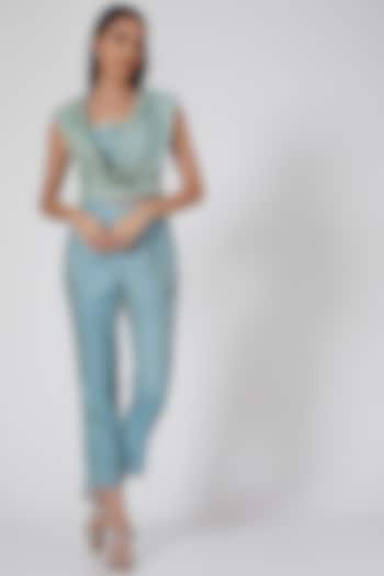 Cobalt Blue Matka Cotton Top by EAST 14 at Pernia's Pop Up Shop