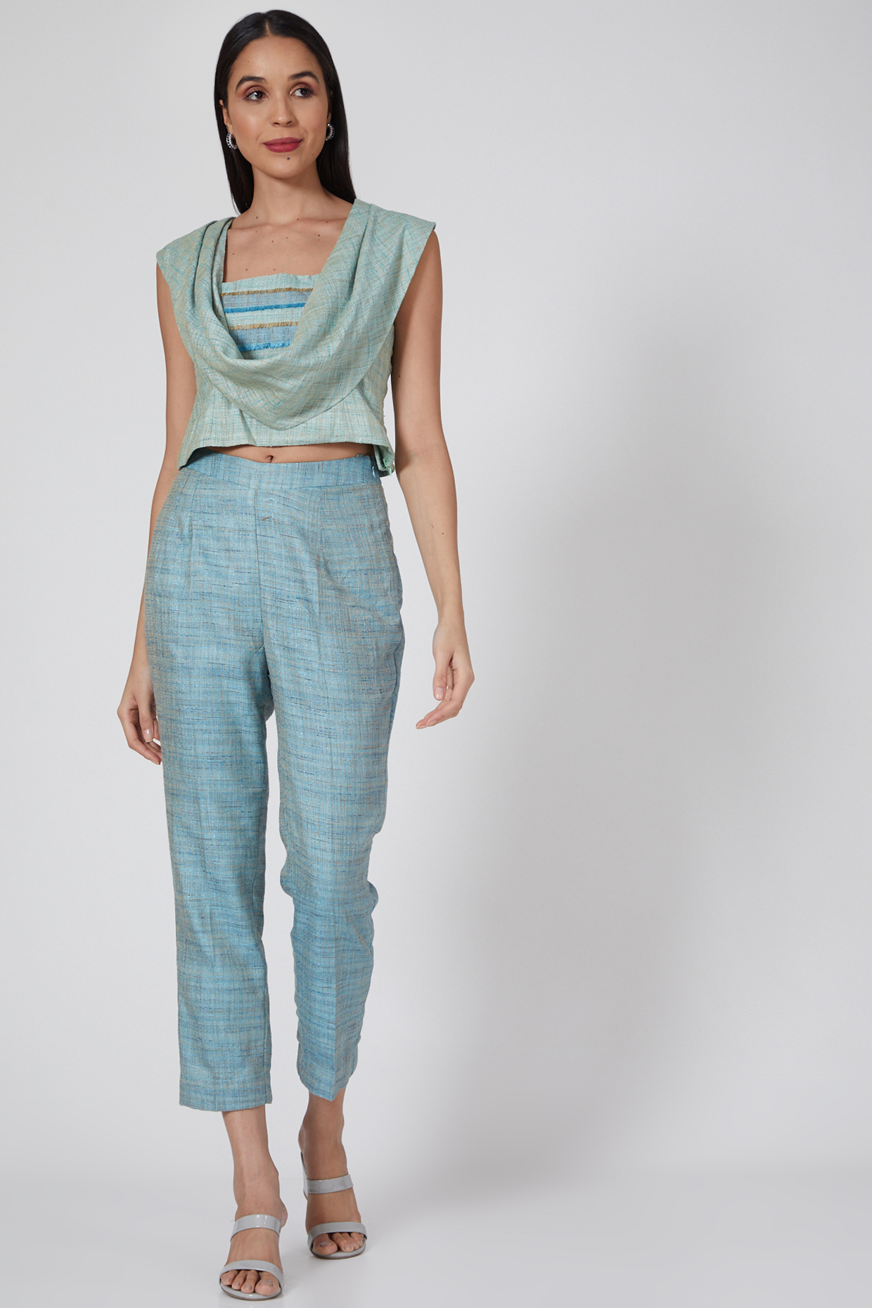 Cobalt Blue High-Waisted Trousers by EAST 14