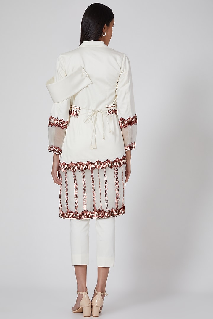 Ivory Silk Organza Jacket by EAST 14 at Pernia's Pop Up Shop